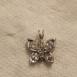 Elegant Silver Butterfly Pendant